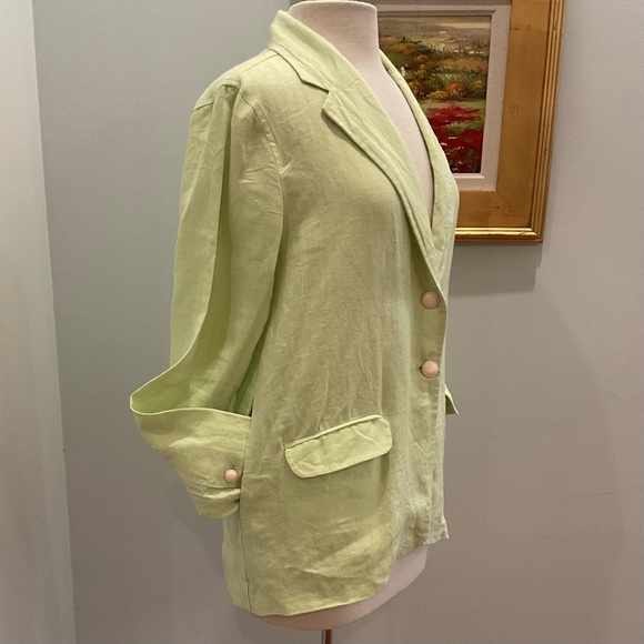 Roller Rabbit 100% Linen Boho Chic Oversized Blazer - Picture 4 of 9